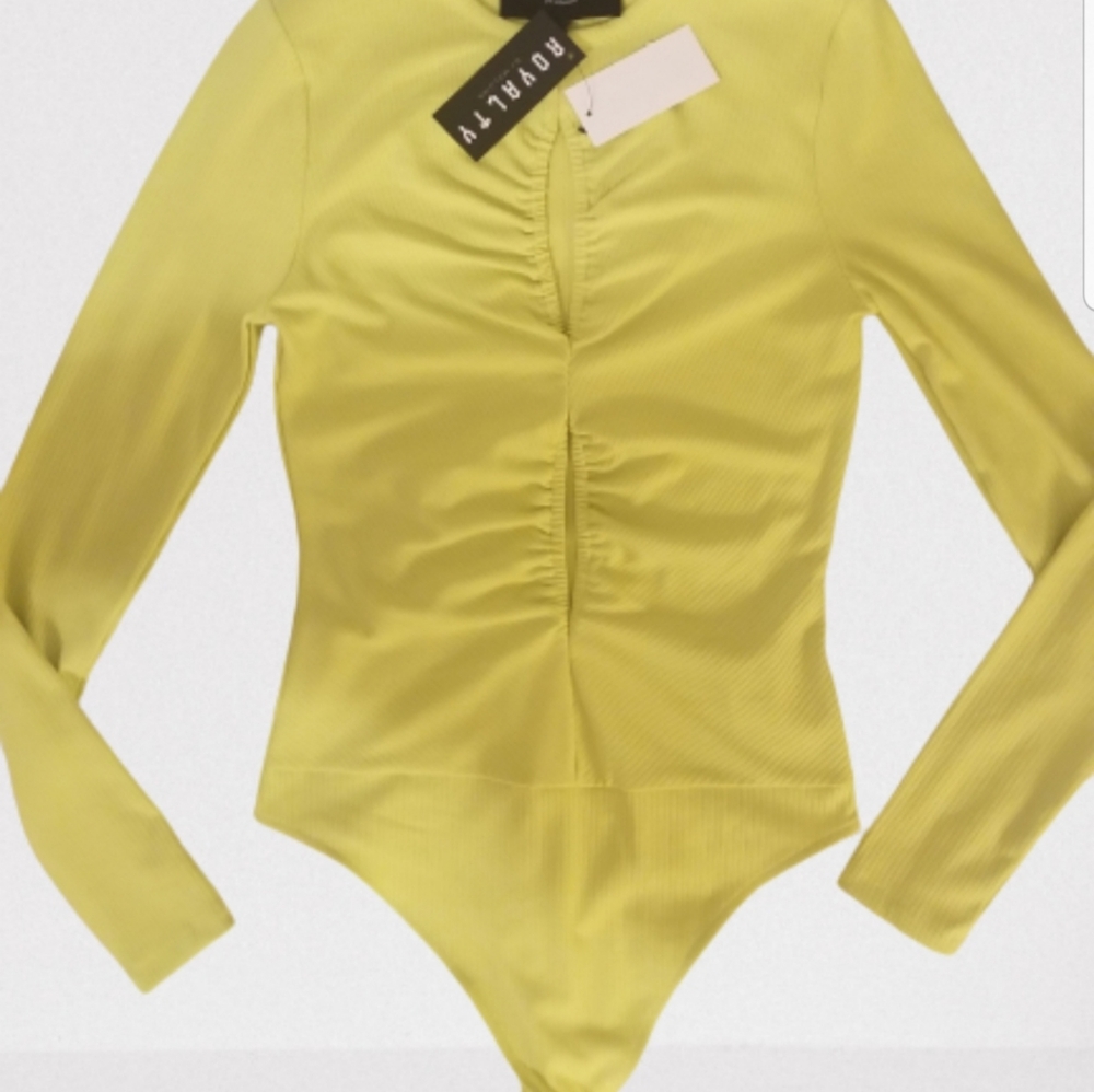 NWT Royalty bright lime bodysuit, small